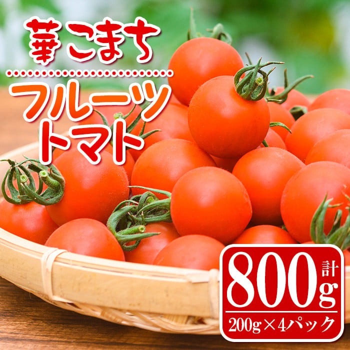 s501 《期間・数量限定》華こまちフルーツトマト(計800g・200g×4パック) 鹿児島 国産 九州産 野菜 とまと トマト ミニトマト フルーツトマト サラダ【吉祥庵園芸】