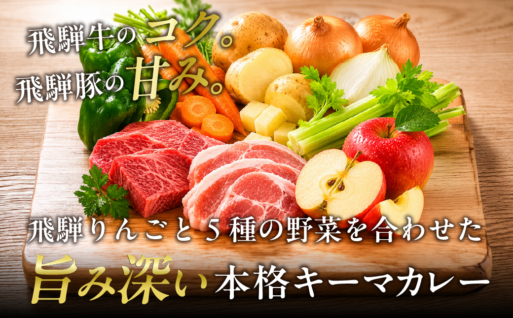 飛騨牛と飛騨豚を使った極旨キーマカレー 20食[AZ009]