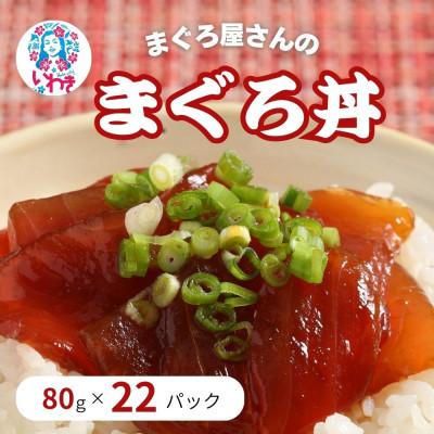 ふるさと納税 いわき市 まぐろ屋さんのまぐろ丼|小分け漬けパック(80g×22パック)