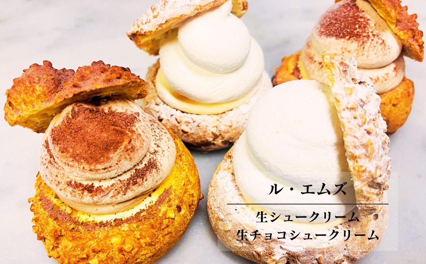 生シュークリームと生チョコシュークリーム10個入り【ル・エムズ】