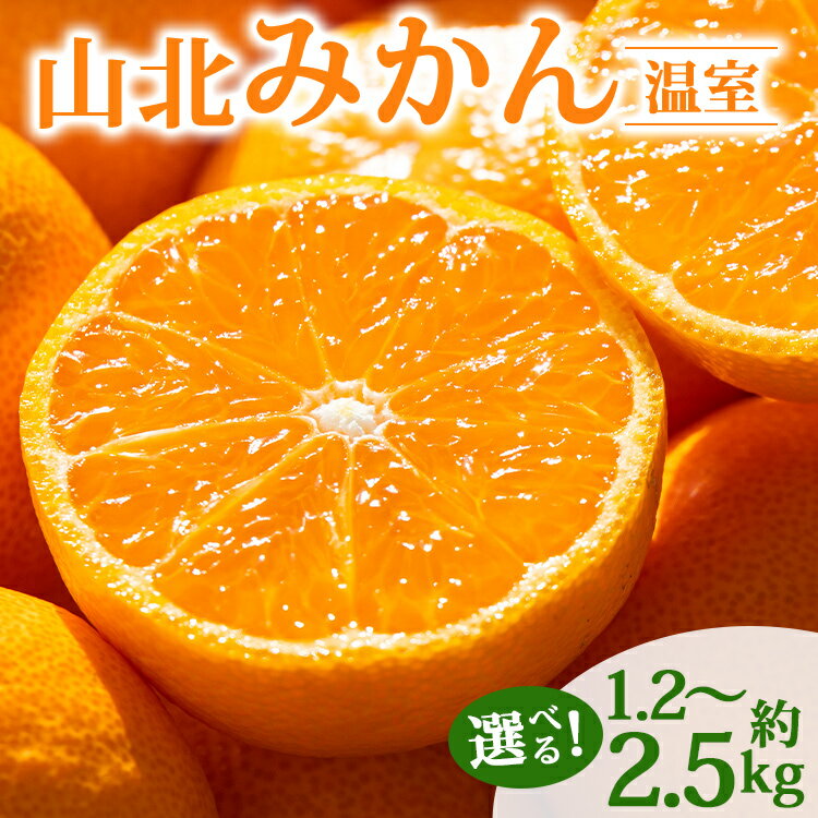 【ふるさと納税】【先行予約】山北温室みかん 約1.2kg/約2.5kg - 秀品 果物 くだもの フルーツ 柑橘 ミカン 蜜柑 選べる ギフト 産地直送 特産品 旬 国産 自宅用 おすそ分け 御礼 お礼 内祝い 高知県 香南市 レビューキャンペーン実施中 ゆずあんぱん風おまんじゅうをお届け
