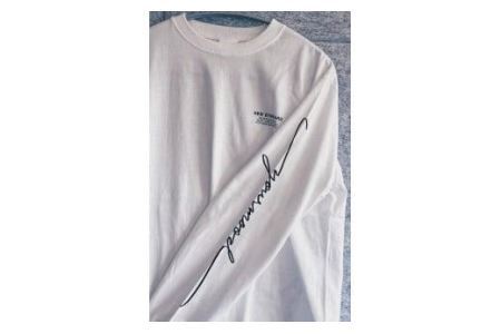 いわき市発D2Cブランド「yourmood」　NEWSTANDARD　ロングスリーブTシャツ　WHITE_XL