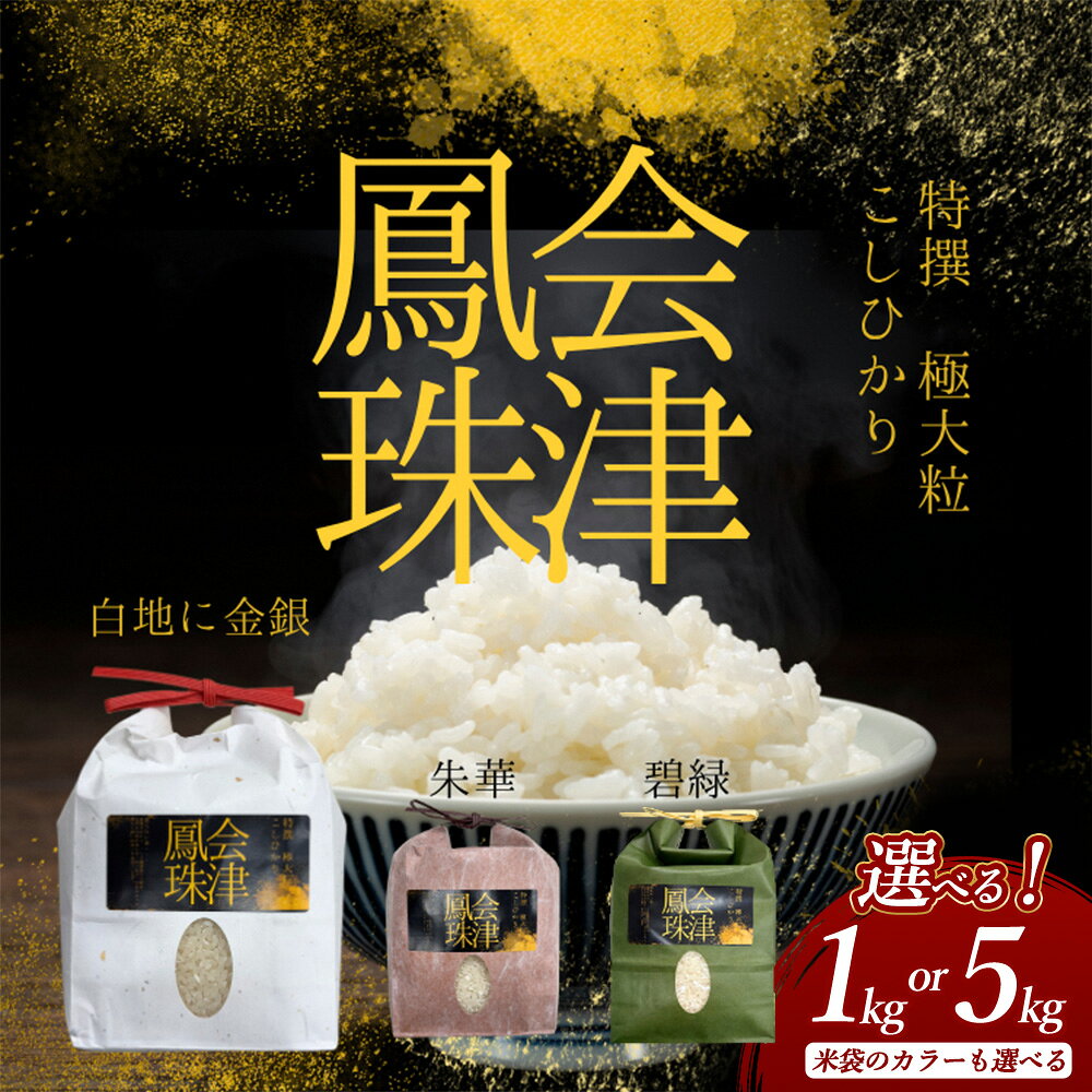 【ふるさと納税】【選べる内容量】落ちない米 大粒 こしひかり 「会津 鳳珠」 1kg 5kg