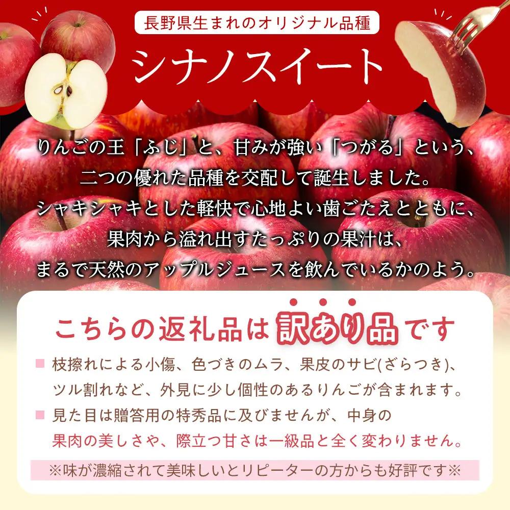 【訳あり】シナノスイート 3kg 長野市産 産地よりお届け 信州りんご | シナノスイート