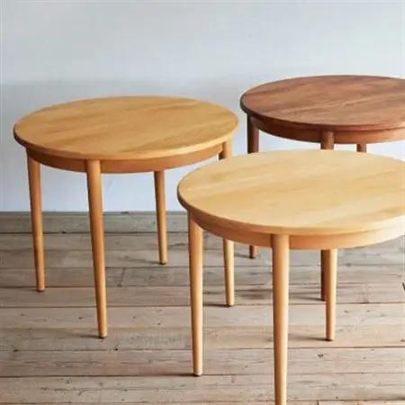 Karl Dining Round 84 Table ミディアムブラウン色【SWOF】_雑貨・日用品 机・テーブル 家具・インテリア _【1471391】