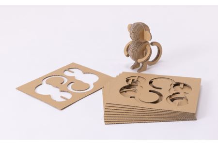 No.221 段ボール製工作キット　干支シリーズ　サル
