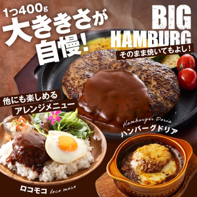 生ハンバーグ 400g×3個セット 冷凍でお届け 国産 牛肉 豚肉 ギフトにもおすすめ【配送不可地域：離島】【1700040】