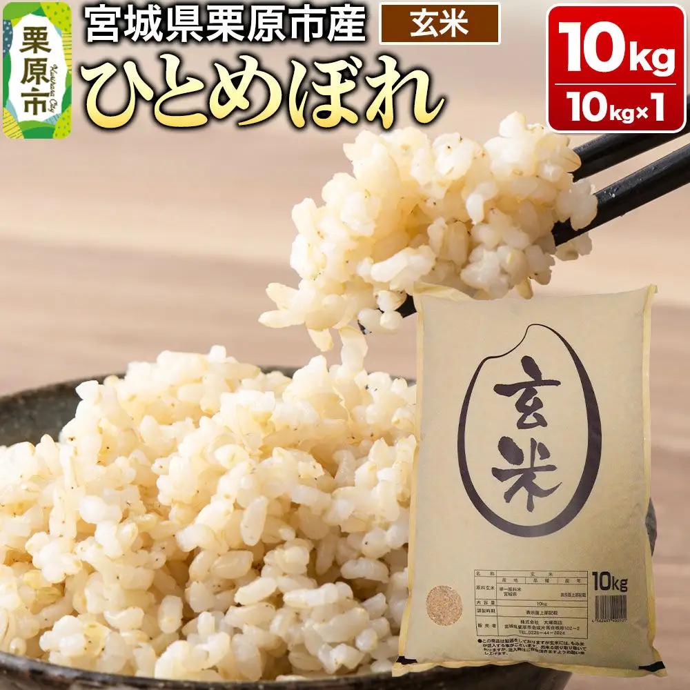 【令和7年産・玄米】宮城県栗原市産 ひとめぼれ 10kg (10kg×1袋)
