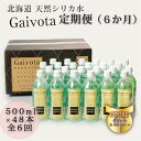 【ふるさと納税】 ＜定期便　Gaivota2箱（500ml×48本）×6回＞北のハイグレード食品 天然シリカ水 シリカ水 ミネラルウォーター シリカウォーター 軟水 北海道 乙部町 天然水 美容 ケイ素 無添加 シリカ ガイヴォータ 美肌 ミネラル リピーター 6か月 備蓄 災害用 非常用