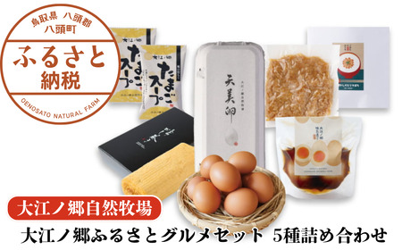 Y997 大江ノ郷ふるさとグルメセット 5種詰め合わせ【平飼い天美卵＆お惣菜】