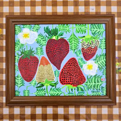 ふるさと納税 三宅町 絵画 【谷口真菜美　いちご】 一点モノ 美術部 ひまわりの家 F6