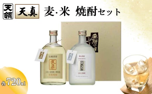 【天領酒造】「天真」麦・米セット  麦焼酎  米焼酎 （各 720ml×1本）焼酎 お酒 下呂温泉 酒 麦 米