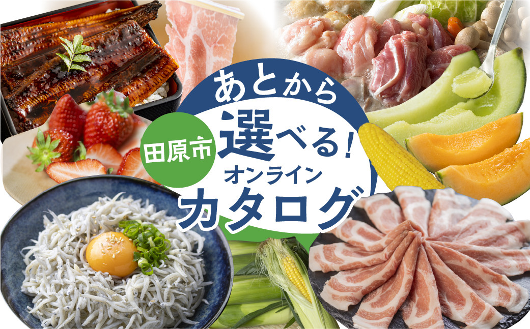 
            ＼50品から選べる／ 田原市　あとから選べる！オンラインカタログ 地鶏 名古屋コーチン 牛肉 肉 国産牛 田原ポーク 豚肉 いちご メロン 選べる しらす うなぎ カタログ 定期便 特産品 グルメ 田原市
          