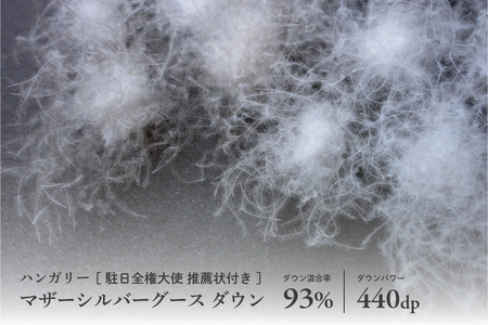 【富士新幸謹製】羽毛布団 合掛け セミダブル ハンガリーマザーシルバーグース ダウン93％ ※着日指定送不可 DSI049