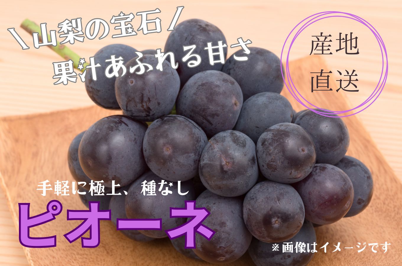 【2025年8月下旬から発送】朝採り！タネなし ピオーネ 2kg箱　小沢農園[5839-1498]