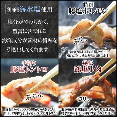 ふるさと納税 帯広市 十勝 ジンギスカン&焼肉3種セット 各1パック 手切り羊肉 ホルモン トントロ 鶏塩 北海道 帯広市 |  | 02