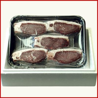 ふるさと納税 根室市 ＜12/21まで年内配送＞★エゾ鹿(ロース)ステーキ用100g前後×5枚 A-07023 |  | 03