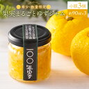 【ふるさと納税】果実まるごとゆずジャム 小瓶3本セット 約90ml×3（小瓶タイプ）国産 東洋町産 ゆず ユズ 柑橘 果物 フルーツ フルーツジャム ジャム コンフィチュール 甘い 酸味 ジューシー 果肉 高知県 四国 お取り寄せ 家庭用 自宅用 送料無料 S-12