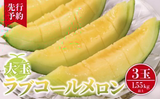 【先行予約】 大玉 ラブコールメロン 3玉  数量限定 メロン 大玉メロン 果物 旬の果物 フルーツ 旬のフルーツ 糖度 甘い 贈答 プレゼント 贈り物 ギフト ゼリー ジュース フルーツサンド クレープ ケーキ シャーベット アイス デザート スイーツ 追熟 食べ頃 高糖度 贈答 グルメ 発送時期 2025年7月～(なくなり次第終了) ふるさと納税 送料無料 千葉県 銚子市 はぎわらファーム