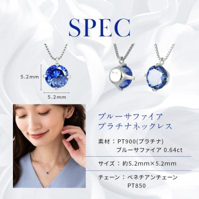 ふるさと納税 京都市 【京セラ】クレサンベール〈サファイア〉ネックレス【一粒/0.64CT/プラチナ/9月】 |  | 02
