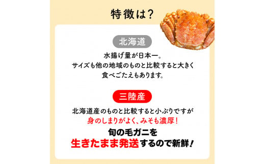 【令和7年発送】三陸産！活毛ガニセット  400g相当×50杯【2025年2月~4月発送】【配送日指定不可】