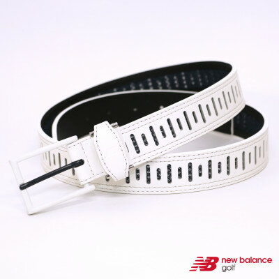 【ふるさと納税】ニューバランスゴルフ　レーザーカット　シンセティックメッシュベルト　ホワイト　012-6182002【1646508】