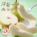 【ふるさと納税】洋梨「ル レクチエ」約5kg（10～12玉入）【松崎果樹園】 | フルーツ 果物 くだもの 食品 人気 おすすめ 送料無料