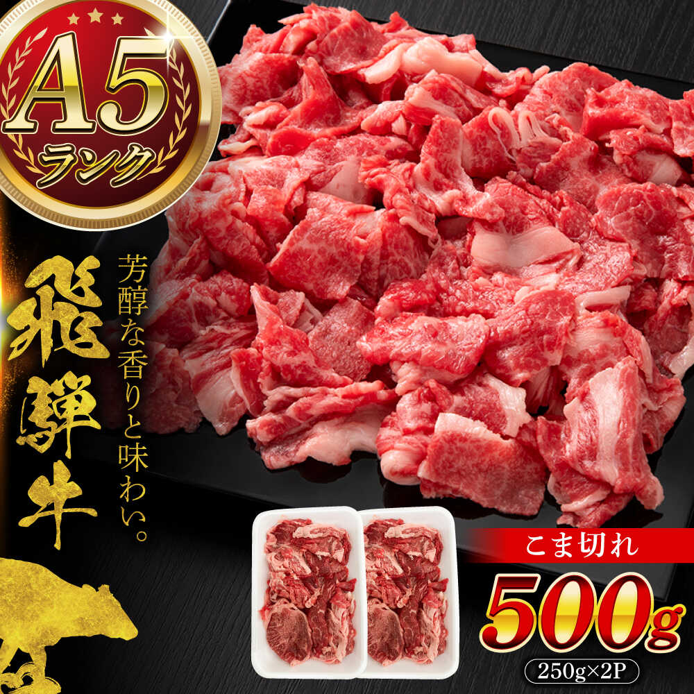 【ふるさと納税】【12/22までの決済で年内発送】A5等級 飛騨牛 こま切れ 500g (250g×2P) 瑞浪市 / マルチョウ渡辺精肉店 牛肉 和牛 国産 ギフト お取り寄せ[AZCW003]