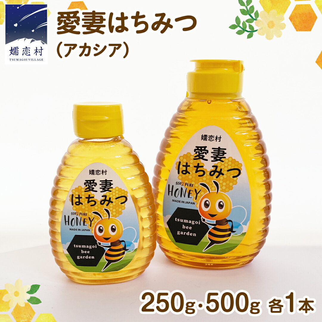 【ふるさと納税】嬬恋村 愛妻はちみつ ( アカシア ) 500g と 250g の 2個 セット はちみつ 国産 ハチミツ 蜂蜜 群馬 アカシア
