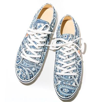 ふるさと納税 福山市 デニム抜染(ばっせん)スニーカー　27.5cm |  | 01