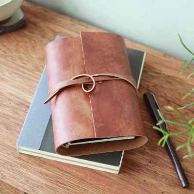 ふるさと納税 高槻市 【KAKURA】紐巻きmini6穴システム手帳 アンティークブラウン |  | 01