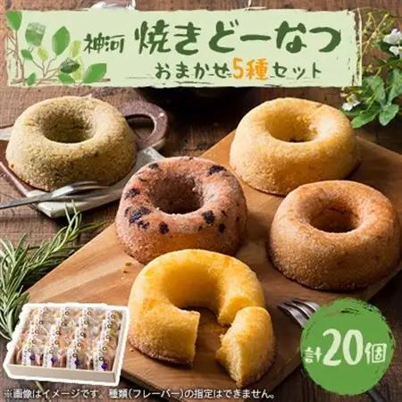 神河 焼きどーなつ おまかせ5種/20個セット【1353599】