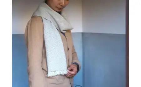 マフラー 手織り絹マフラー 菱形紋（1色） 絹 手織り 手織り プレゼント T-30