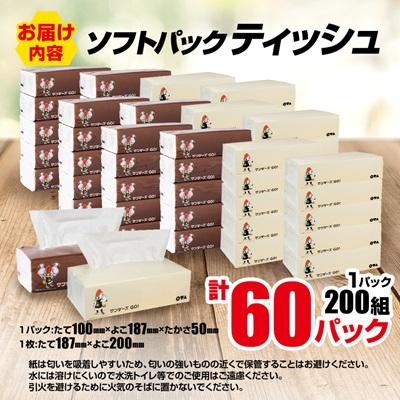 ふるさと納税 太田市 群馬クレインサンダーズ応援ソフトパックティッシュ 400枚(200組)×60パック |  | 03
