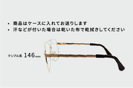 めがねのメーキョー堂  紳士用ビッグサイズフレーム ゴールド