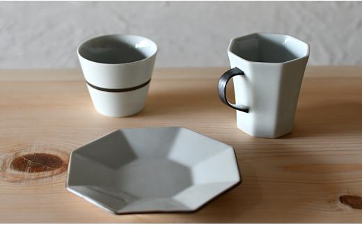 有田焼 白釉錆コーヒー碗皿&マルチカップ【ARITAYAKI-STORE】 A2