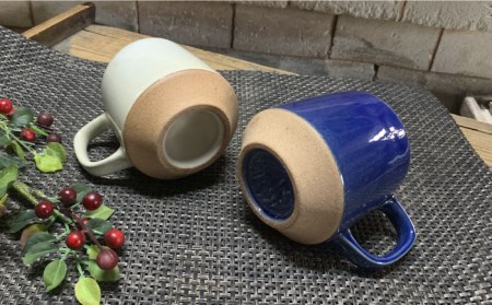 【美濃焼】modern マグカップ ペアセット (青・白)【竜仙窯】食器 コーヒーカップ ティーカップ マグ コップ 珈琲 紅茶 お茶 ペア 夫婦 カップル ホワイト ブルー 白 青 カフェ風 おしゃ
