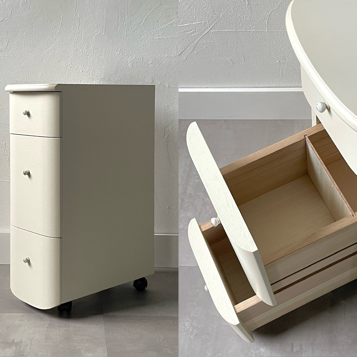 松永工房 Continue ドレッサー アルバ オフィシャル限定品 ホワイトカラー クラシック エレガント インテリア アンティーク調家具 木製 鏡台 ミラー ねこ脚 ヘアメイク メイク コスメ アク