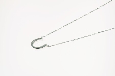 Pt900 ダイヤ馬蹄ネックレス CN-293