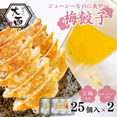 ふるさと納税 田辺市 大西の梅餃子セット 25個入り×2パック 【プレミア和歌山認定品】【gyz003-2】