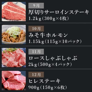 伊万里牛満足プレミアム100 定期便【12回コース】 ヒレ ステーキ 焼肉 しゃぶしゃぶ 999-J524