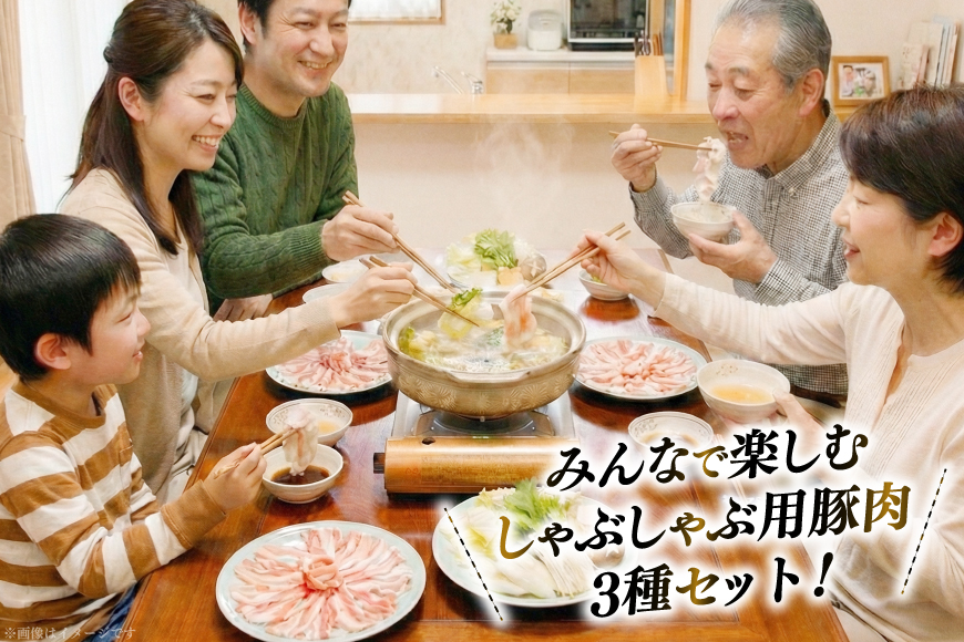 豚肉 小分け 兵庫県産 三田ポーク しゃぶしゃぶ用 3種 500g 計 1.5kg ロース 肩ロース バラ セット [パスカルさんだ 兵庫県 三田市 3d28bae660042] 冷凍 国産 しゃぶし