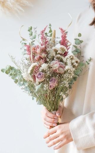 【スワッグ】ドライフラワーブーケ ピンク