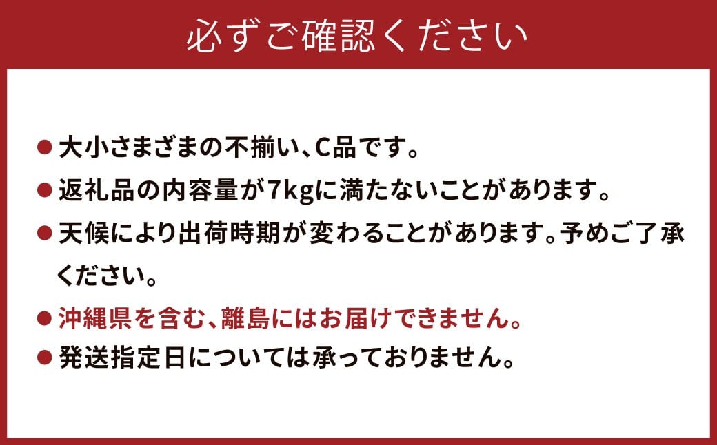 農家の休憩デコ 訳あり（C品 7kg）