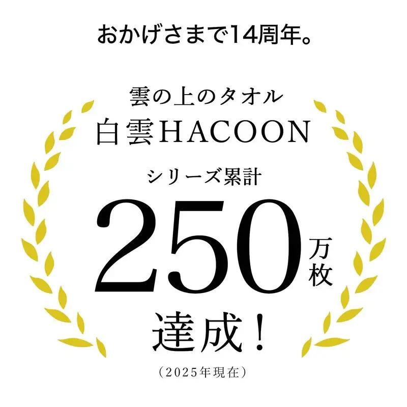 （今治タオル）白雲 (HACOON) バスタオル 4枚セット（ブルー）