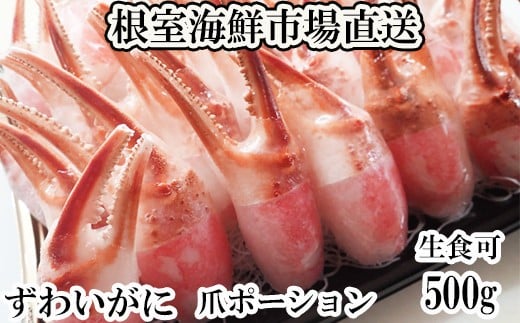 A-14237 生食用本ズワイガニ爪ポーション500g(お刺身・かにしゃぶ・フライ等)