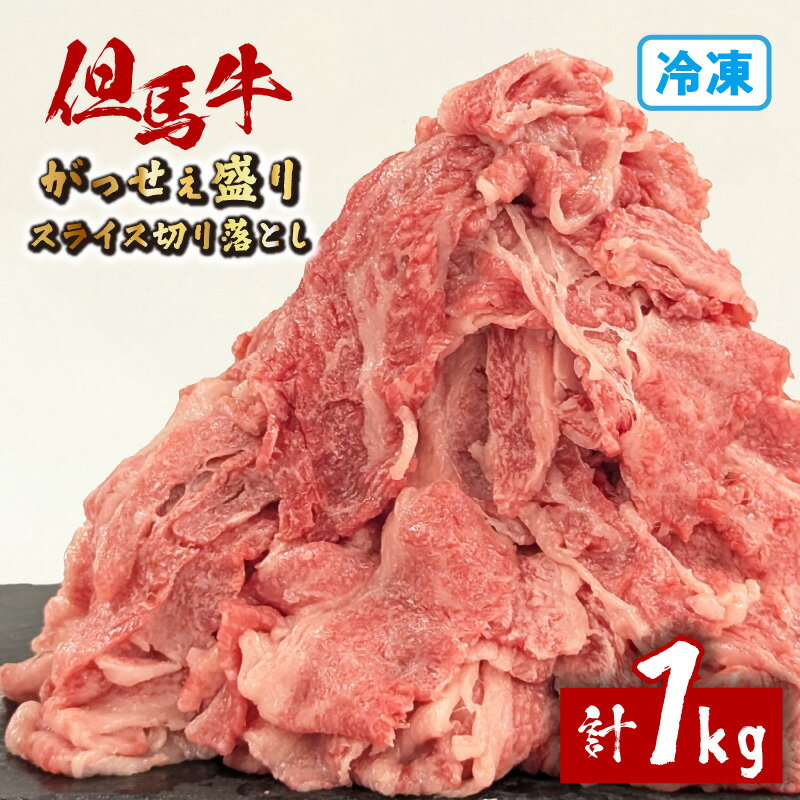 【ふるさと納税】但馬牛 がっせぇ盛り スライス切り落とし【計1kg（250g×4）】冷凍便 黒毛和牛 牛肉 和牛 ブランド肉 国産牛 すき焼き 牛丼 旨い肉 高級和牛 肉 カレー 切り落とし肉 ブランドビーフ 72-23 送料無料