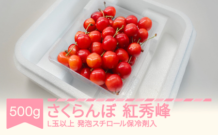 【先行予約】さくらんぼ 紅秀峰 2026年産 令和8年産 500g L玉以上 発泡スチロール保冷剤入  mo-bshax500 ※沖縄・離島への配送不可
