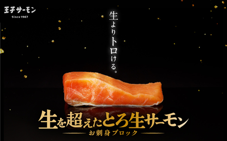 生を超えた「 とろ生サーモン 」 お刺身用ブロック 500g T041-009-02 魚 魚介類