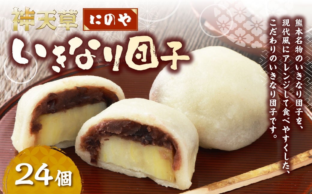 
            熊本上天草 にのやのいきなり団子 24個 いきなりだんご いきなり団子 だんご 団子 餡子 スイーツ お菓子 和菓子 おやつ デザート 冷凍 熊本県 上天草市
          